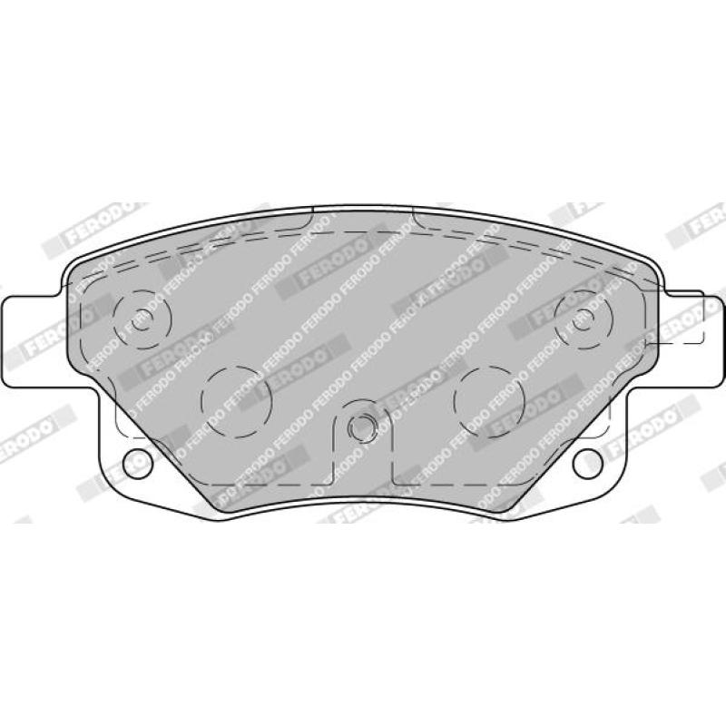 Jeu de 4 plaquettes de frein arrière FERODO FVR1930 - Visuel 2