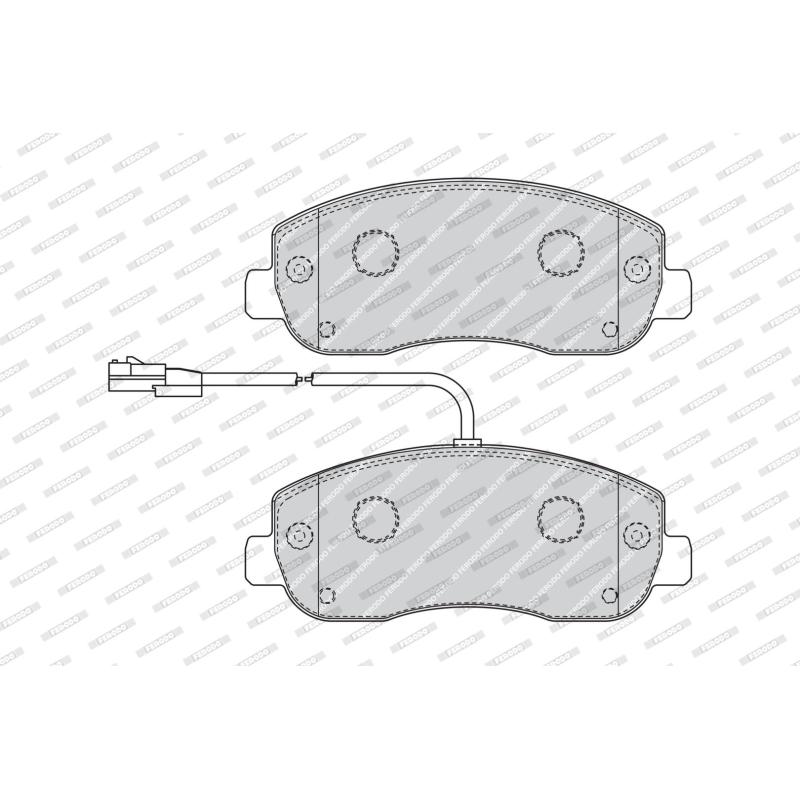 Jeu de 4 plaquettes de frein avant FERODO FVR4347 - Visuel 1