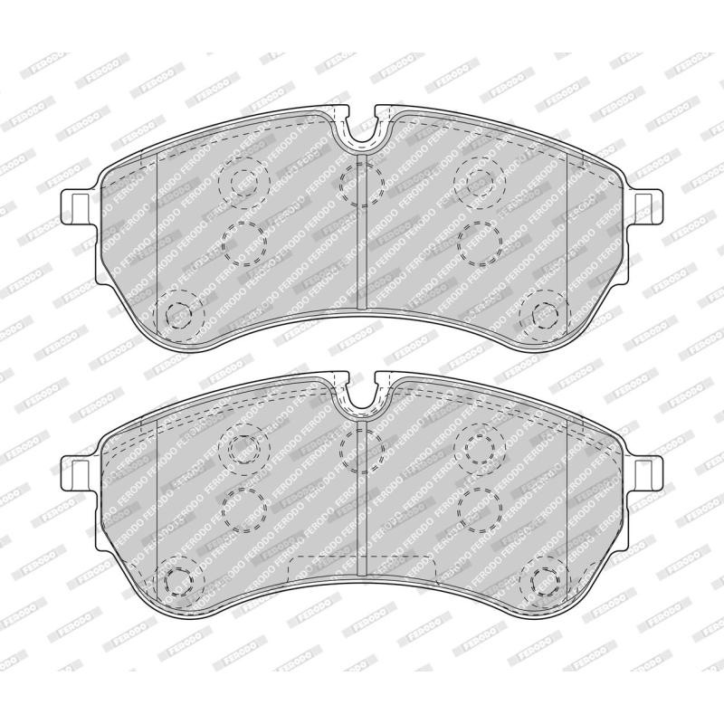 Jeu de 4 plaquettes de frein arrière FERODO FVR5067 - Visuel 1