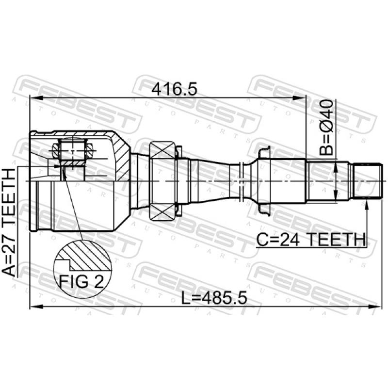 Jeu de joints, arbre de transmission avant droit FEBEST 0111-MCV30RH - Visuel 1