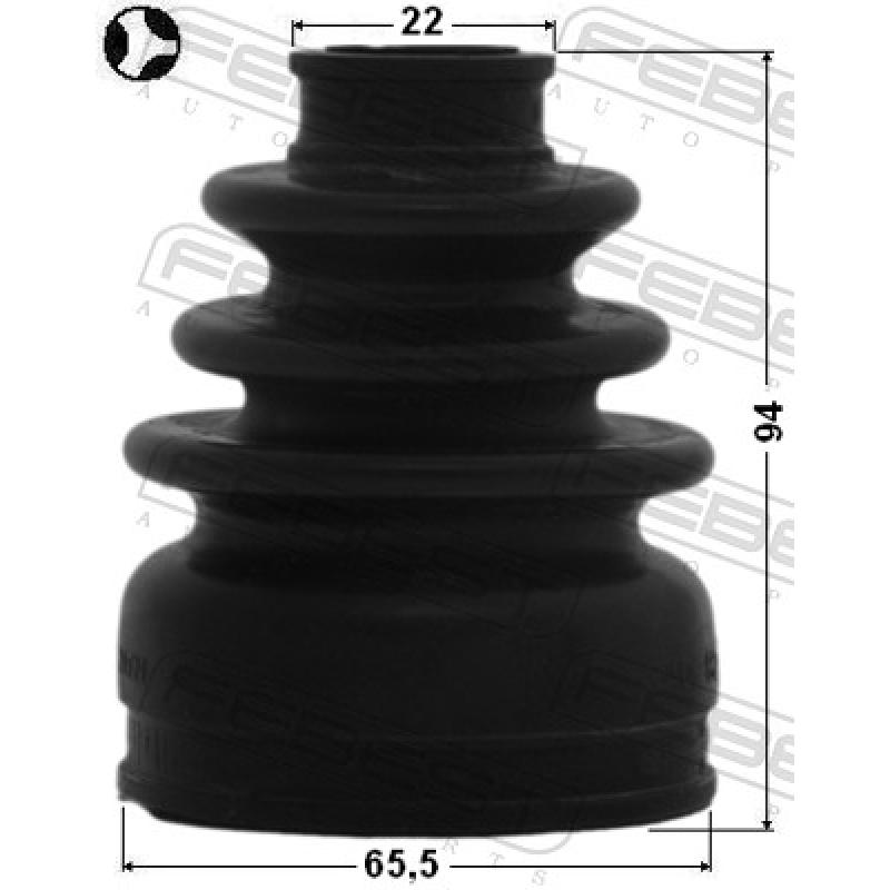 Joint-soufflet, arbre de commande FEBEST 0115-NGJ10T - Visuel 1