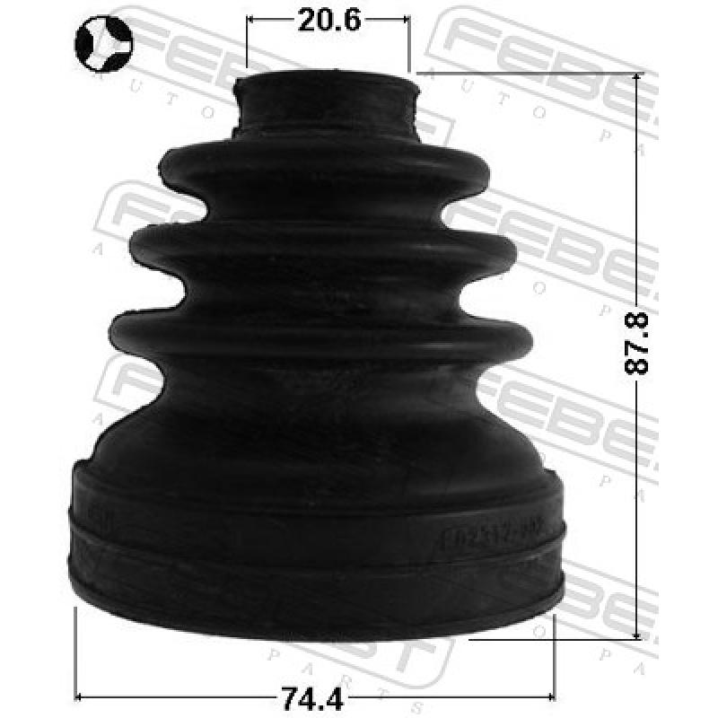 Joint-soufflet, arbre de commande FEBEST 0115-ZZE150T - Visuel 2