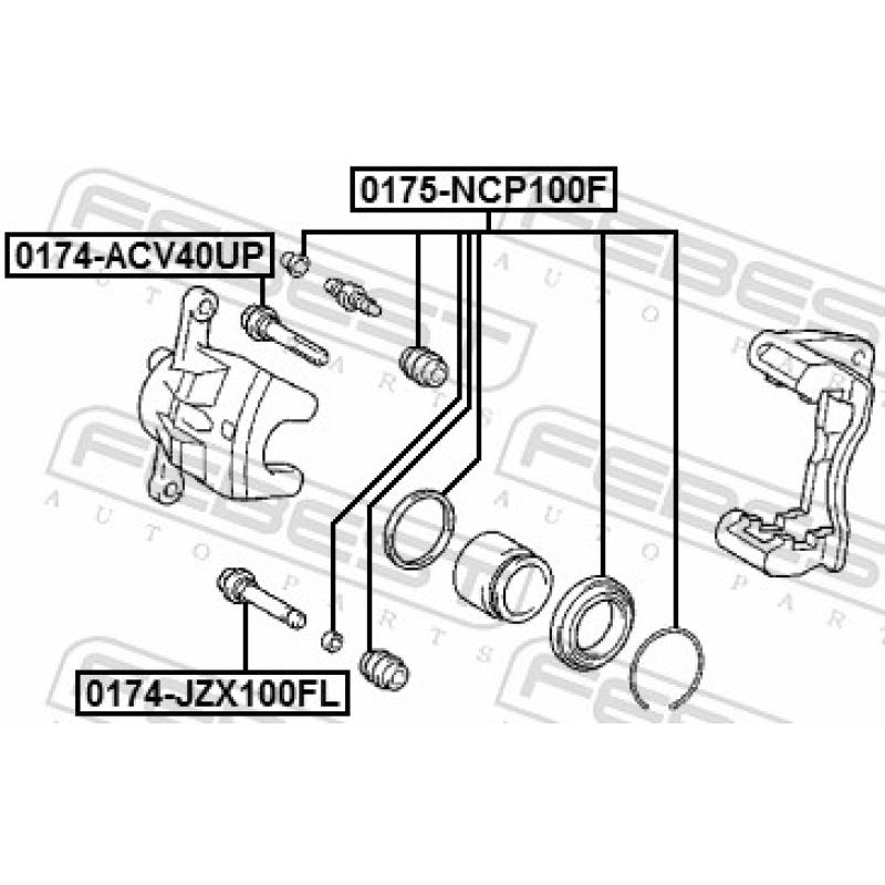 Kit de réparation, étrier de frein FEBEST 0175-NCP100F - Visuel 1
