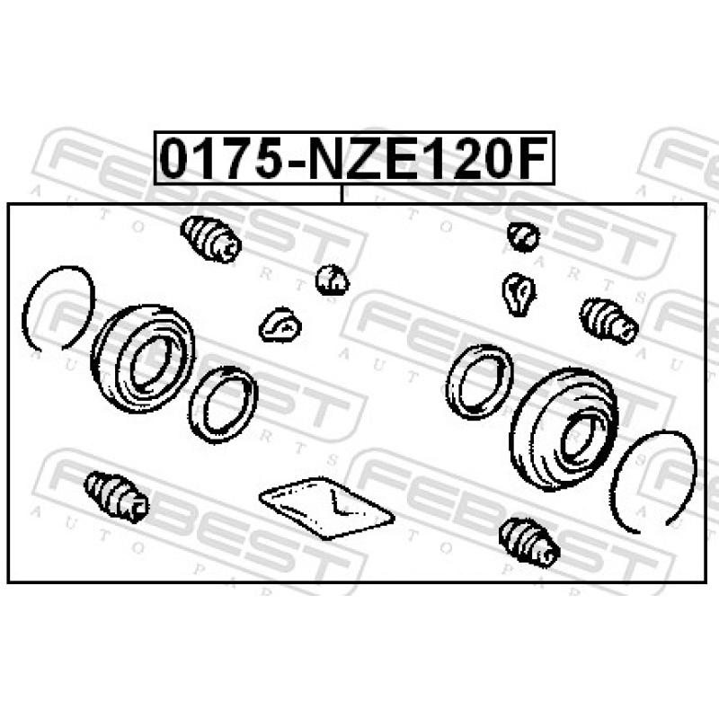 Kit de réparation, étrier de frein FEBEST 0175-NZE120F - Visuel 2