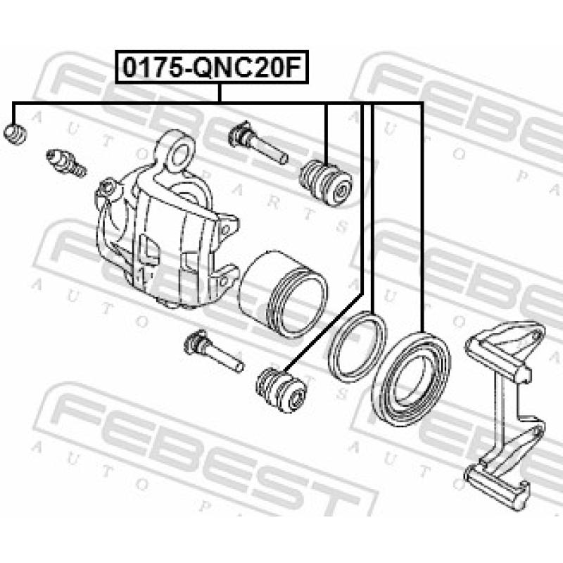 Kit de réparation, étrier de frein FEBEST 0175-QNC20F - Visuel 1