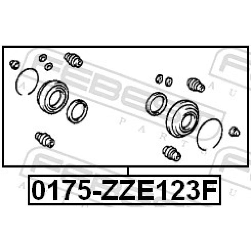 Kit de réparation, étrier de frein FEBEST 0175-ZZE123F - Visuel 1