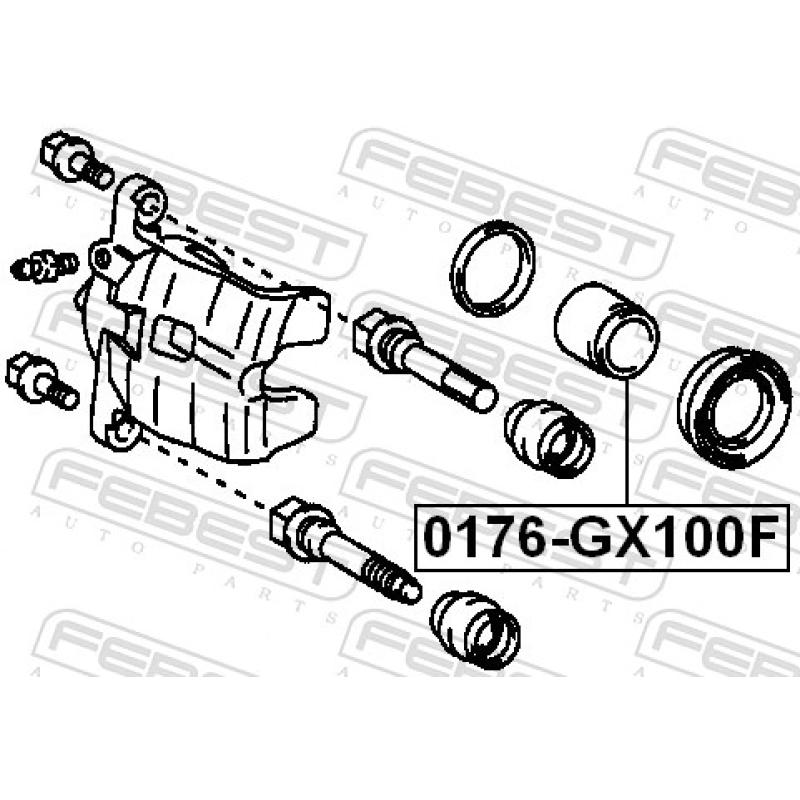Piston, étrier de frein FEBEST 0176-GX100F - Visuel 2