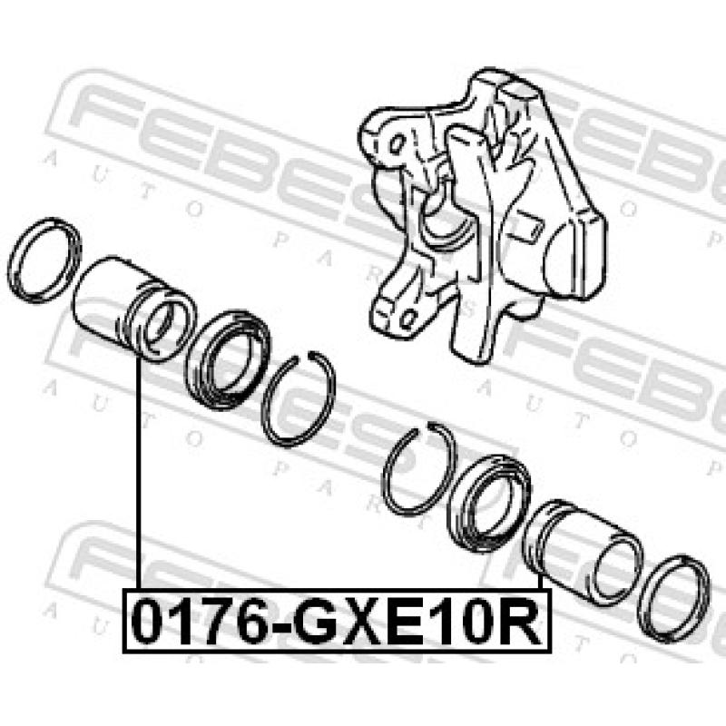 Piston, étrier de frein FEBEST 0176-GXE10R - Visuel 1
