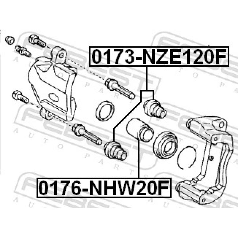 Piston, étrier de frein FEBEST 0176-NHW20F - Visuel 2