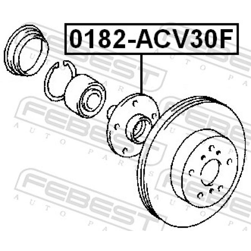 Moyeu de roue avant FEBEST 0182-ACV30F - Visuel 2