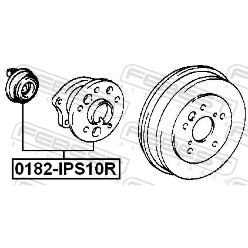 Moyeu de roue arrière FEBEST 0182-IPS10R - Visuel 2
