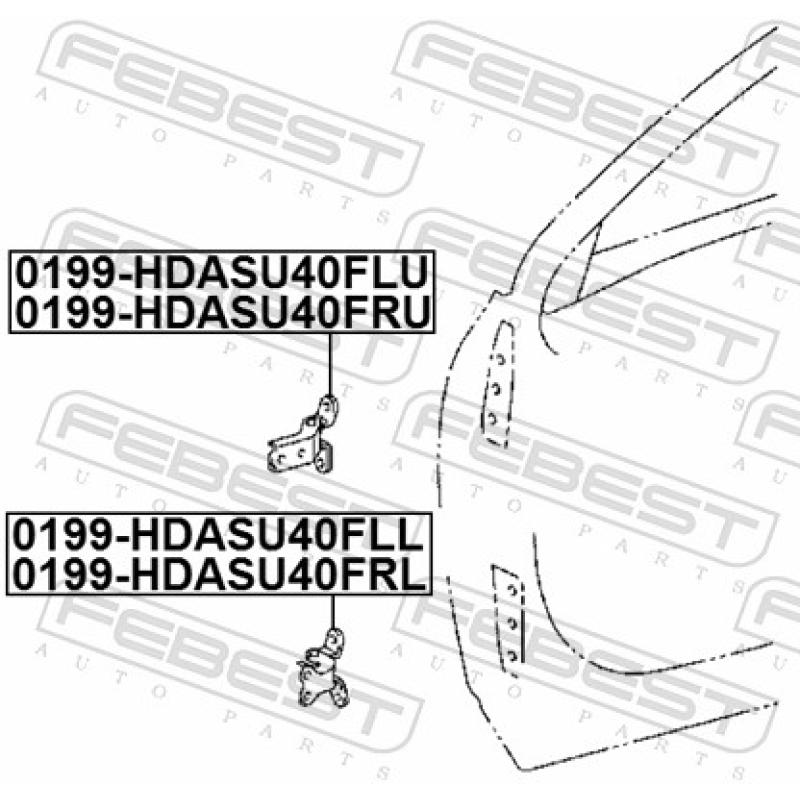 Charnière de porte FEBEST 0199-HDASU40FLL - Visuel 2