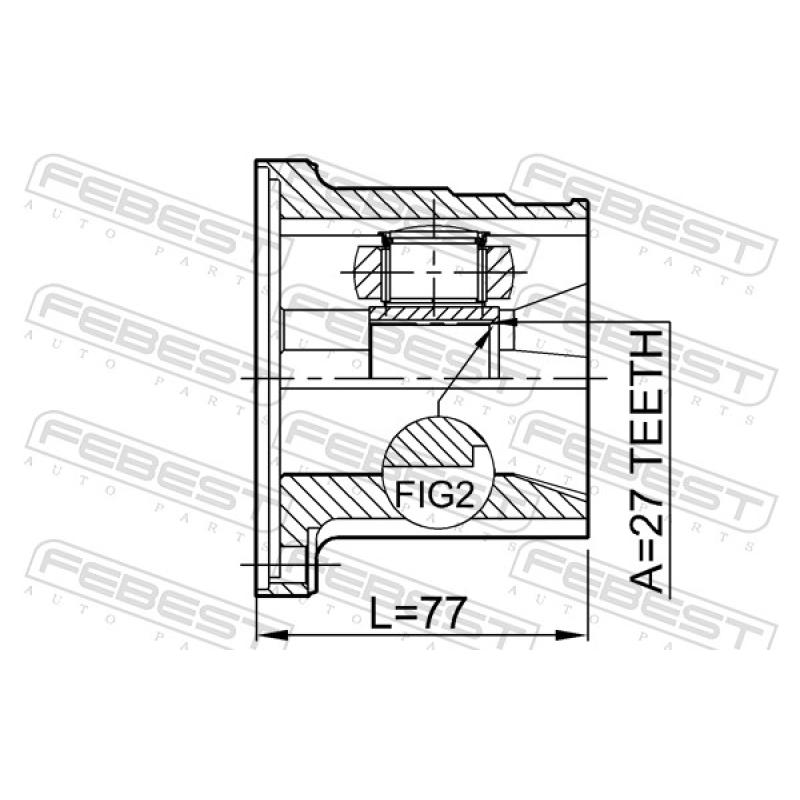 Jeu de joints, arbre de transmission avant gauche FEBEST 0211-FX35LH - Visuel 2