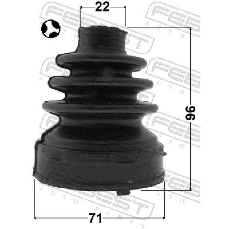 Soufflets de cardan avant FEBEST 0215-F15T - Visuel 1