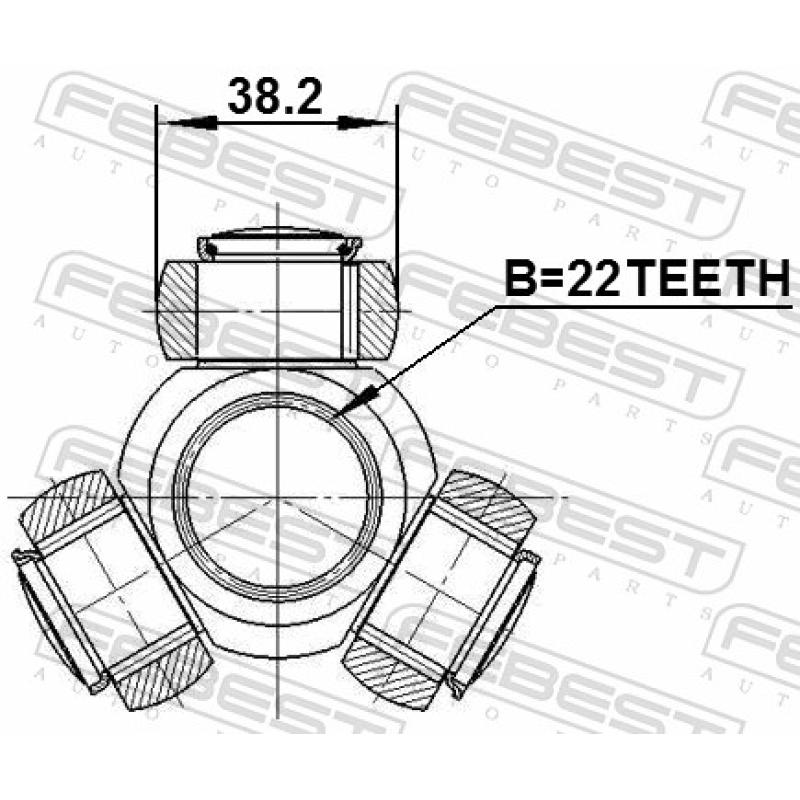 Trépied, arbre de commande FEBEST 0216-F15 - Visuel 2