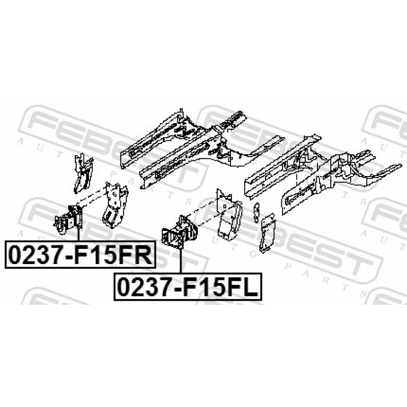 Support, pare-chocs avant gauche FEBEST 0237-F15FL - Visuel 1