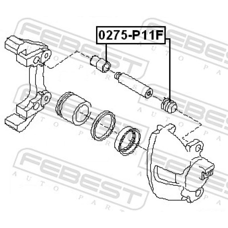 Kit de réparation, étrier de frein FEBEST 0275-P11F - Visuel 1