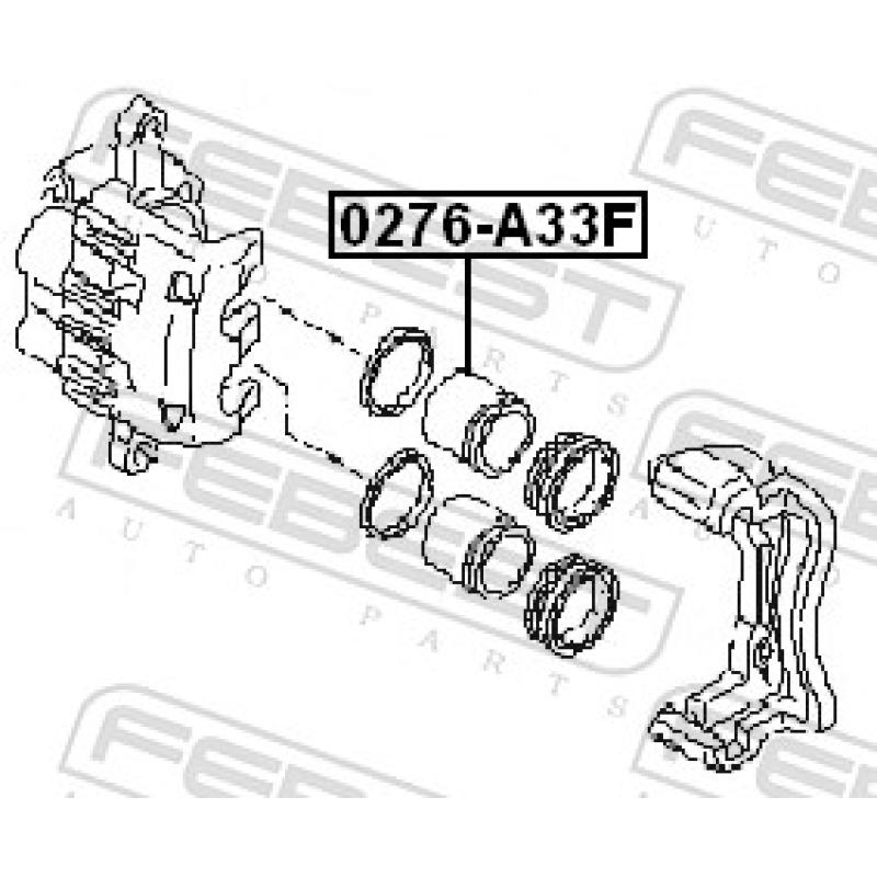 Piston, étrier de frein FEBEST 0276-A33F - Visuel 2