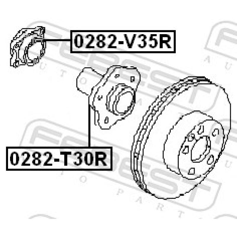 Moyeu de roue arrière FEBEST 0282-V35R - Visuel 2