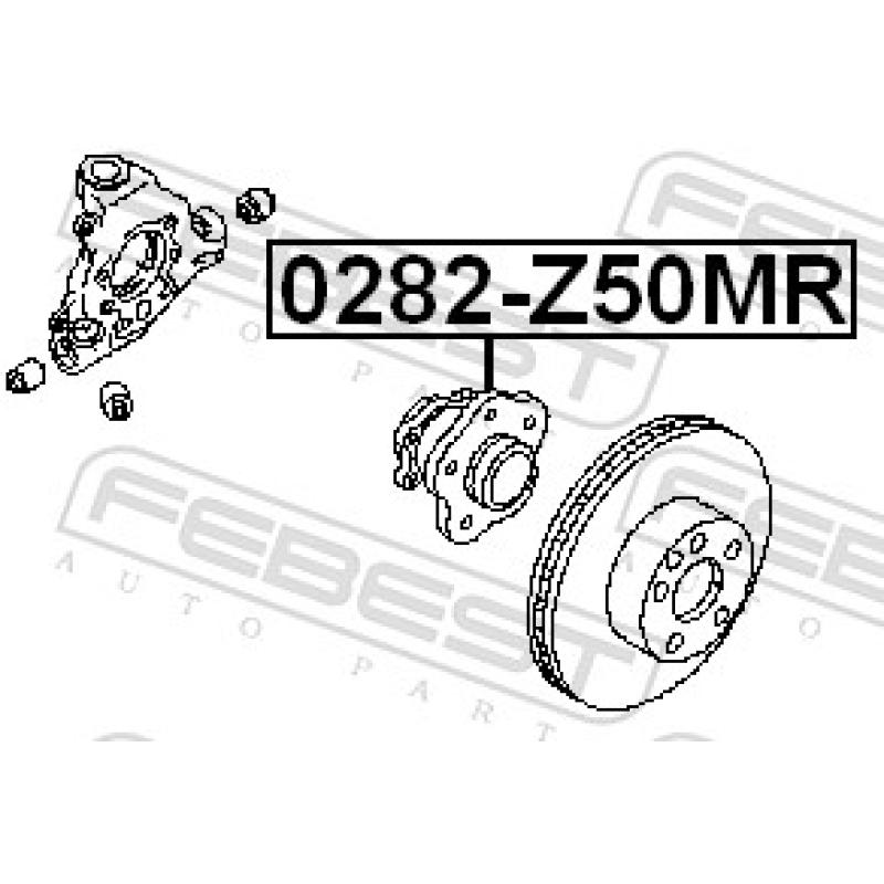 Moyeu de roue arrière FEBEST 0282-Z50MR - Visuel 2