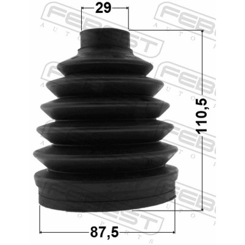 Joint-soufflet, arbre de commande FEBEST 0317P-ODAT - Visuel 2
