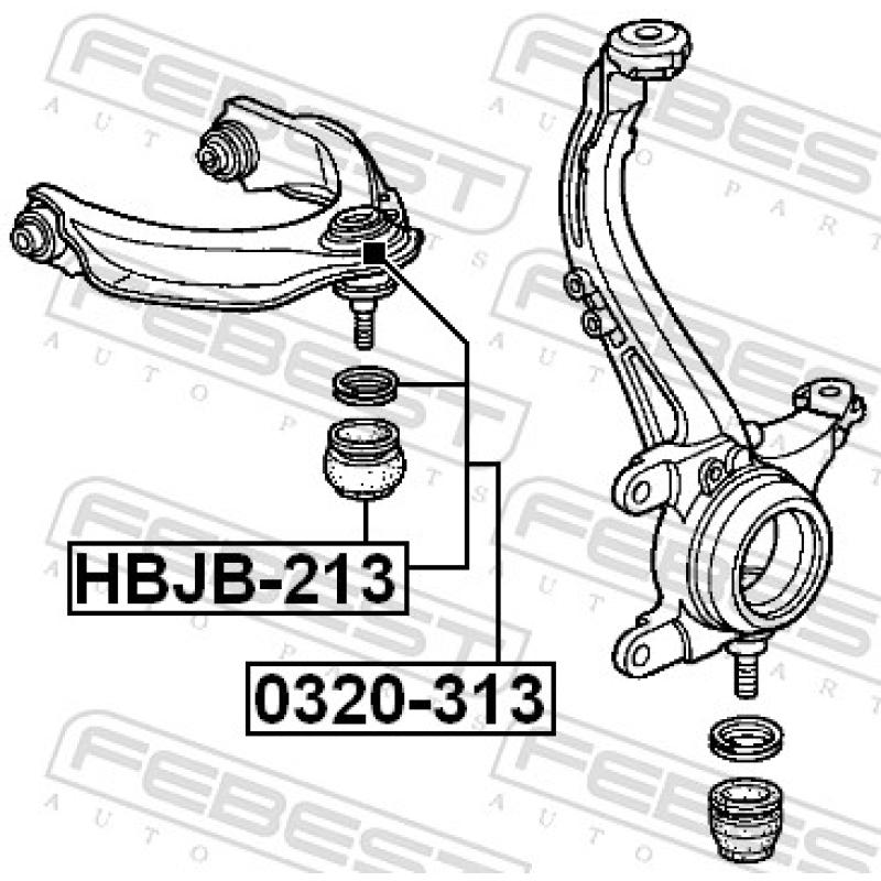 Rotule de suspension FEBEST 0320-313 - Visuel 2