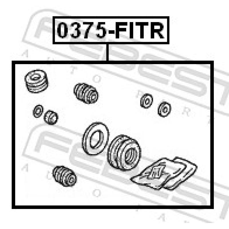 Kit de réparation, étrier de frein FEBEST 0375-FITR - Visuel 2