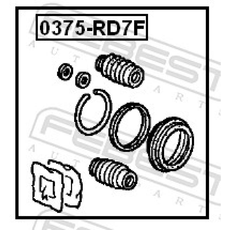 Kit de réparation, étrier de frein FEBEST 0375-RD7F - Visuel 1