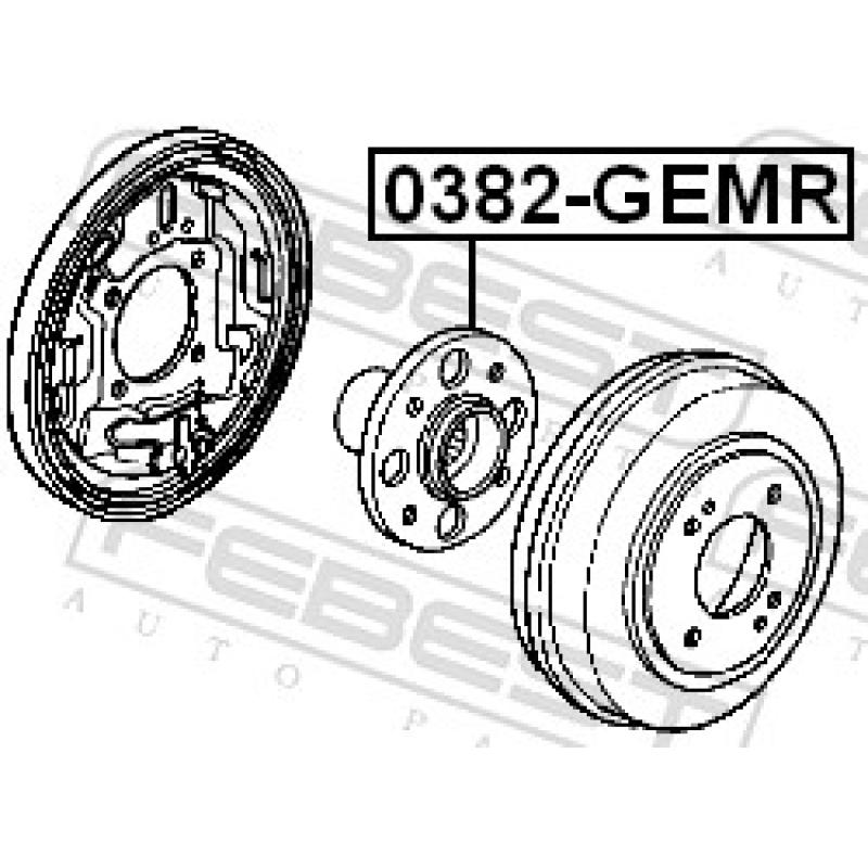 Moyeu de roue arrière FEBEST 0382-GEMR - Visuel 1