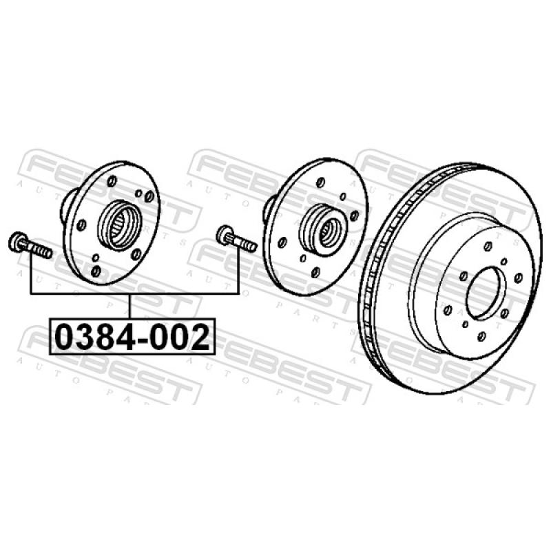Boulon de roue FEBEST 0384-002 - Visuel 2