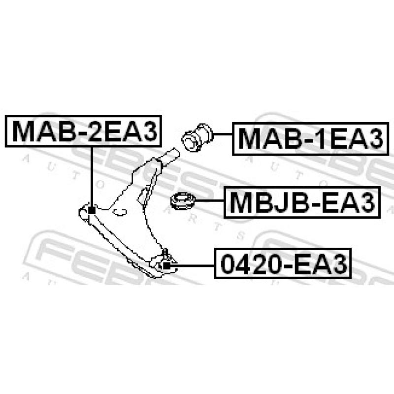Rotule de suspension FEBEST 0420-EA3 - Visuel 2
