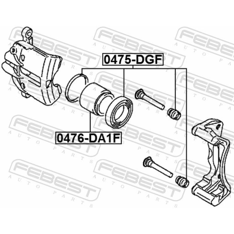 Piston, étrier de frein FEBEST 0476-DA1F - Visuel 2