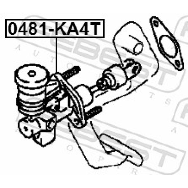 Cylindre émetteur, embrayage FEBEST 0481-KA4T - Visuel 2