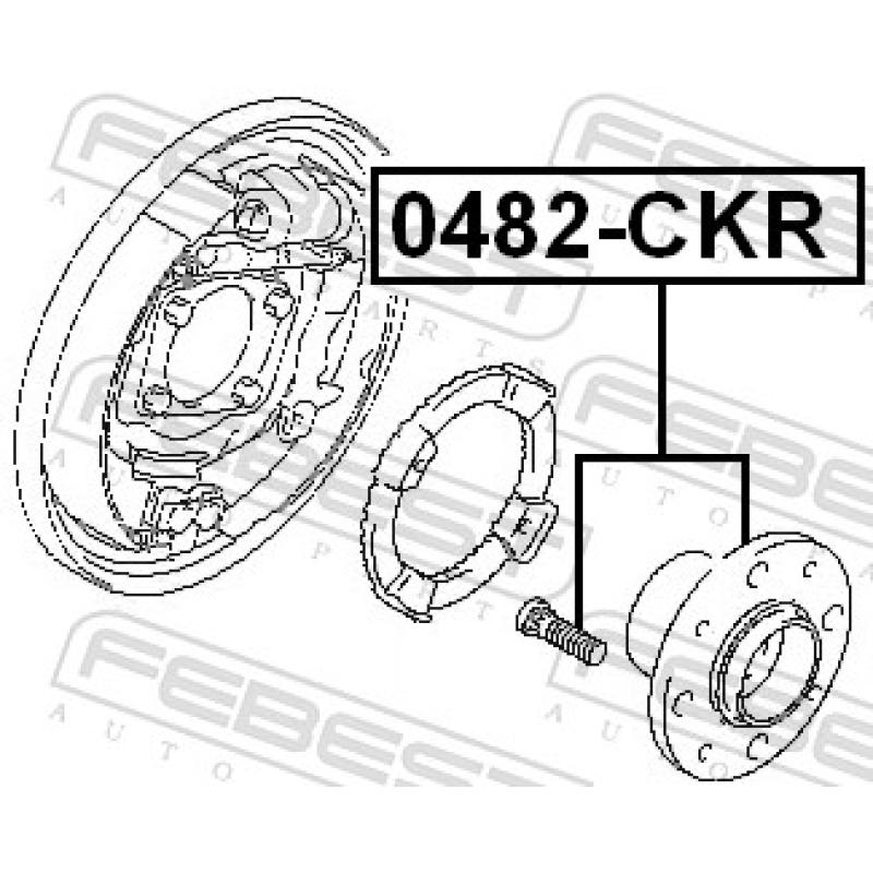 Moyeu de roue arrière FEBEST 0482-CKR - Visuel 2