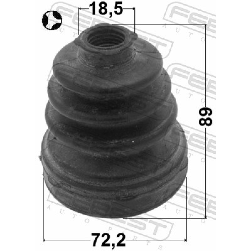 Joint-soufflet, arbre de commande FEBEST 0515-BKT - Visuel 2