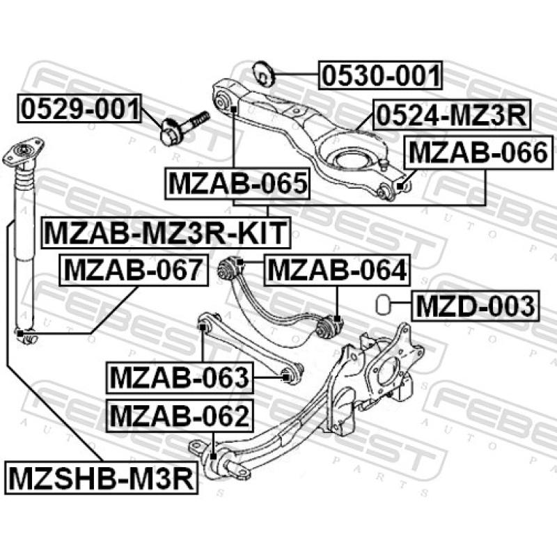 Vis de correction du carrossage FEBEST 0529-001 - Visuel 2