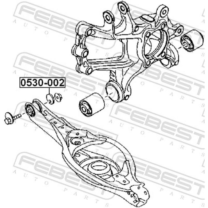 Coquille Caster, corps d'essieu FEBEST 0530-002 - Visuel 2