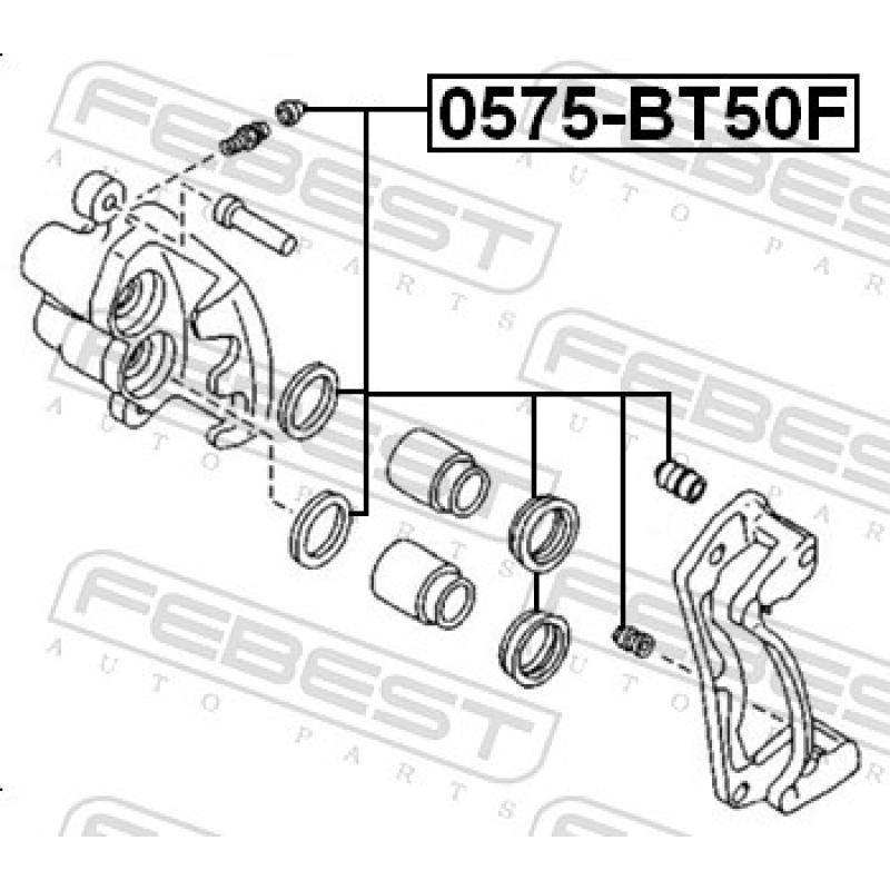 Kit de réparation, étrier de frein FEBEST 0575-BT50F - Visuel 2