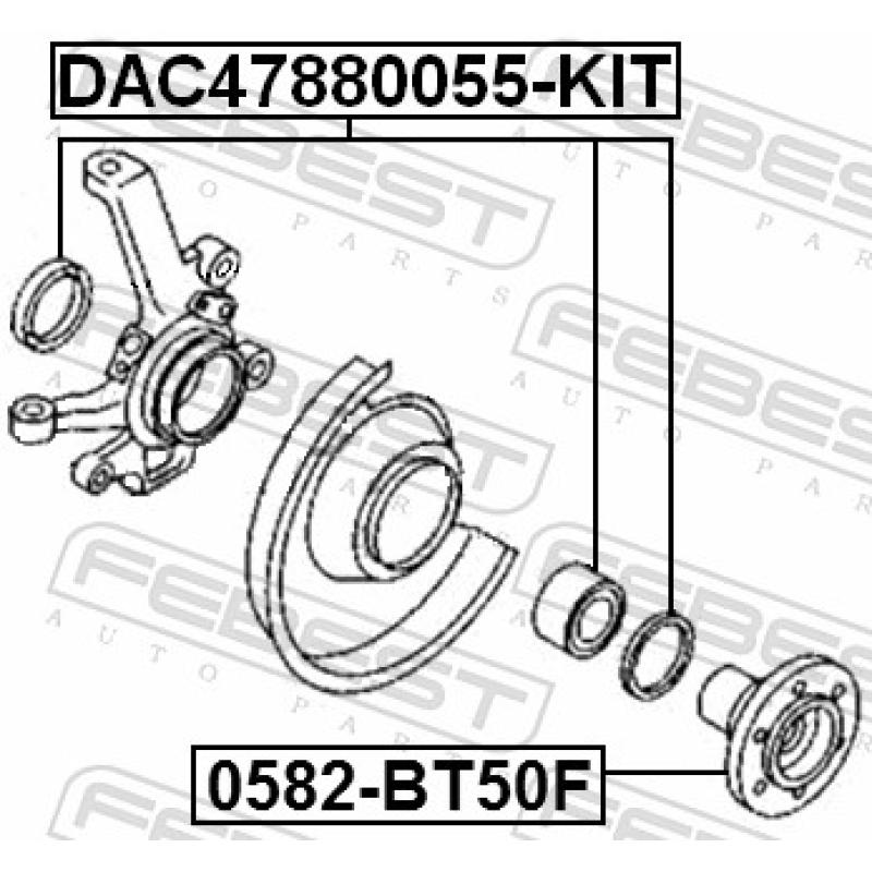 Moyeu de roue avant FEBEST 0582-BT50F - Visuel 2