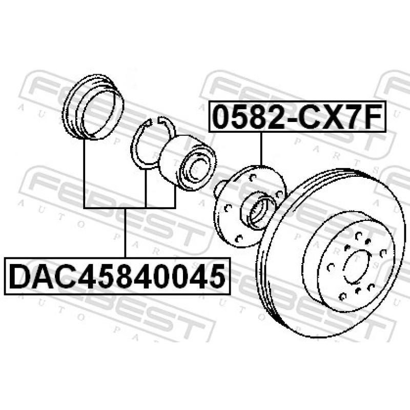 Moyeu de roue avant FEBEST 0582-CX7F - Visuel 2