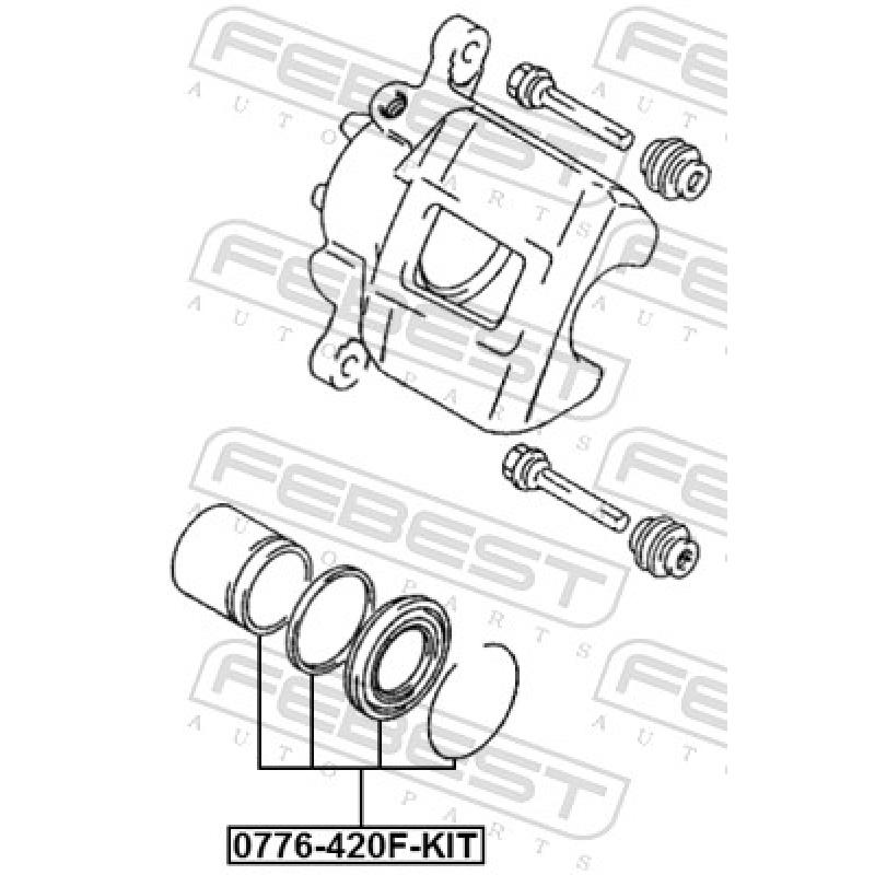 Piston, étrier de frein FEBEST 0776-420F-KIT - Visuel 1
