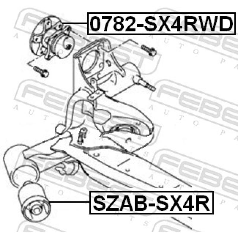 Moyeu de roue arrière FEBEST 0782-SX4RWD - Visuel 1