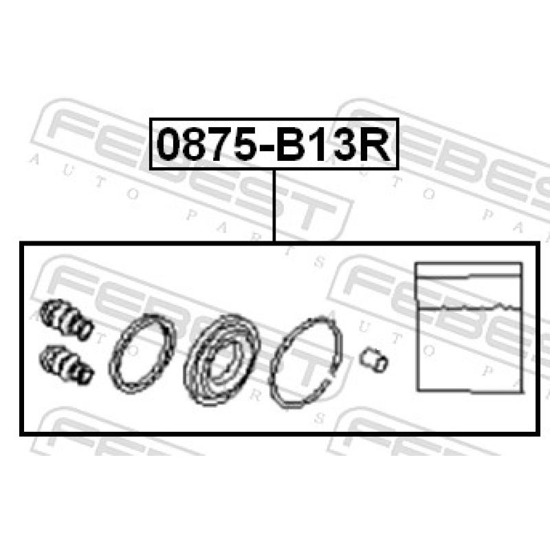 Kit de réparation, étrier de frein FEBEST 0875-B13R - Visuel 2