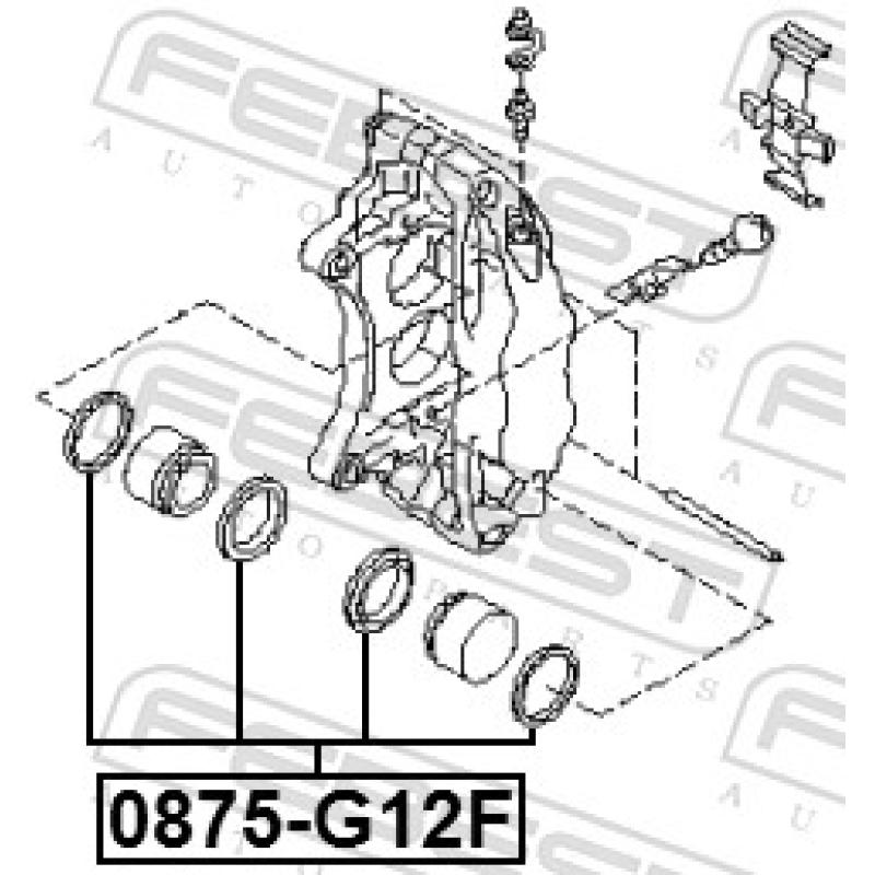 Kit de réparation, étrier de frein FEBEST 0875-G12F - Visuel 1