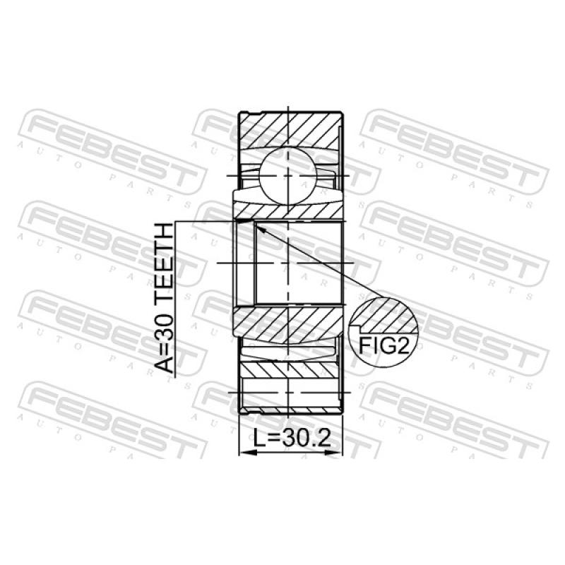 Embout de cardan avant (kit de réparation) FEBEST 1211-IX35SHA - Visuel 2