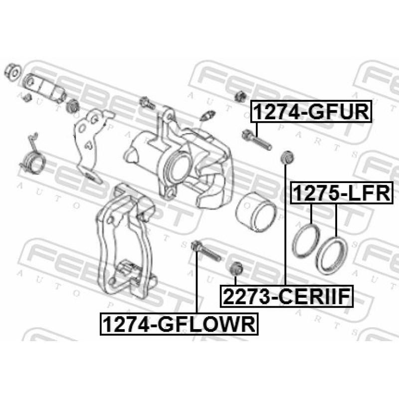Kit de réparation, étrier de frein FEBEST 1275-LFR - Visuel 2