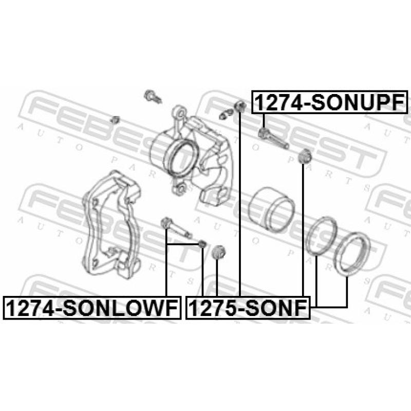 Kit de réparation, étrier de frein FEBEST 1275-SONF - Visuel 2
