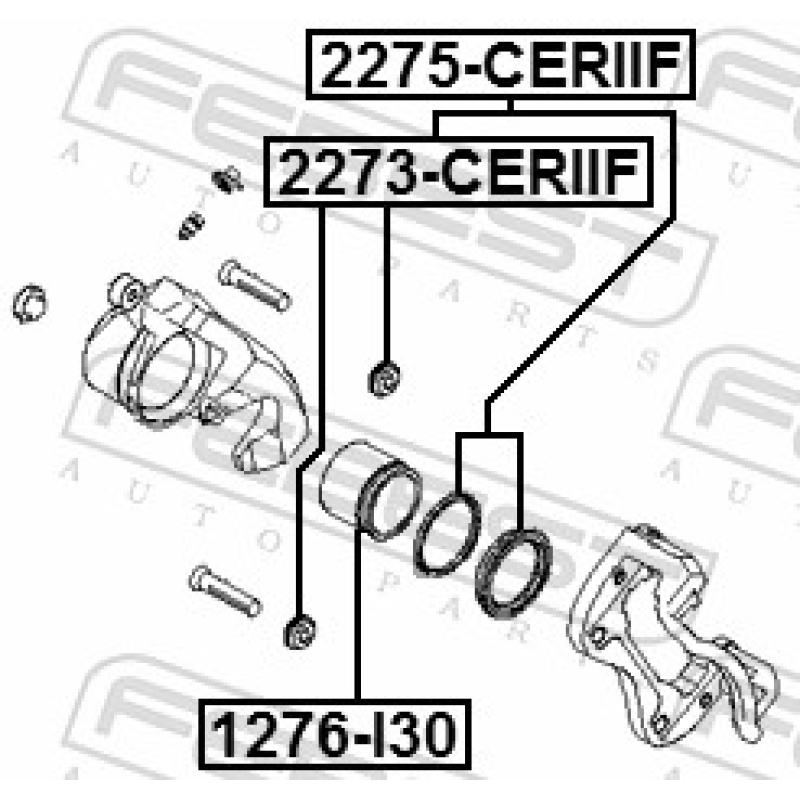 Piston, étrier de frein FEBEST 1276-I30 - Visuel 2