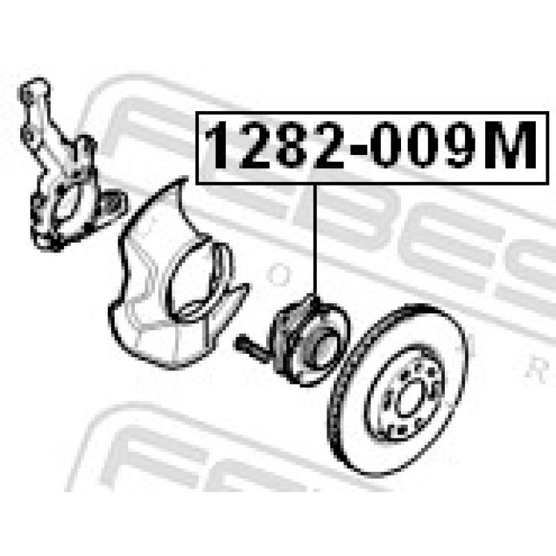Moyeu de roue arrière FEBEST 1282-009M - Visuel 2