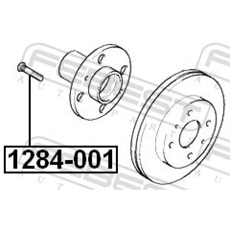 Boulon de roue FEBEST 1284-001 - Visuel 2